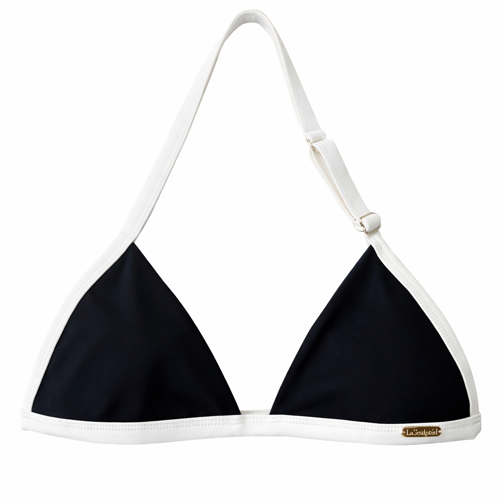 Sculptéd Midnight Nior Two-toned Triangle bikini set