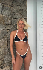 Sculptéd Midnight Nior Two-toned Triangle bikini Set