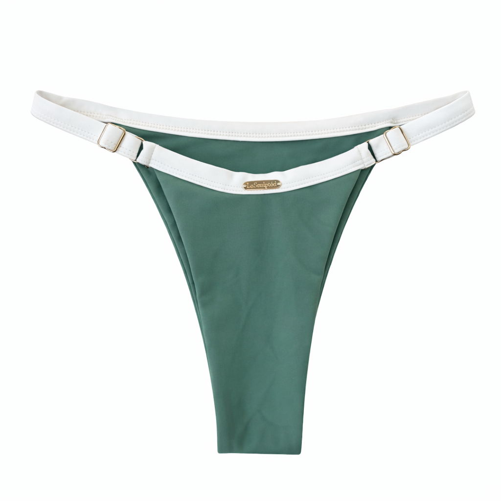 Sculptéd sage Reverie Two-toned triangle bikini set