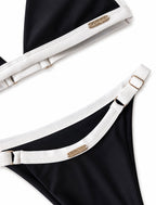 Sculptéd Midnight Nior Two-toned Triangle bikini Set