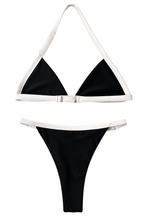 Sculptéd Midnight Nior Two-toned Triangle bikini set