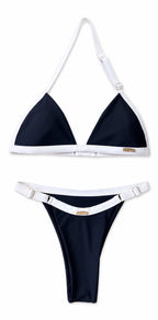 Sculptéd Midnight Nior Two-toned Triangle bikini Set