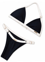 Sculptéd Midnight Nior Two-toned Triangle bikini Set