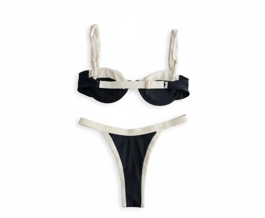 Midnight Nior Two-toned Bikini Bottoms