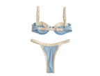 Tide Créme Two-toned Triangle Bikini Top