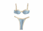 Tide Créme Two-toned Triangle Bikini Top