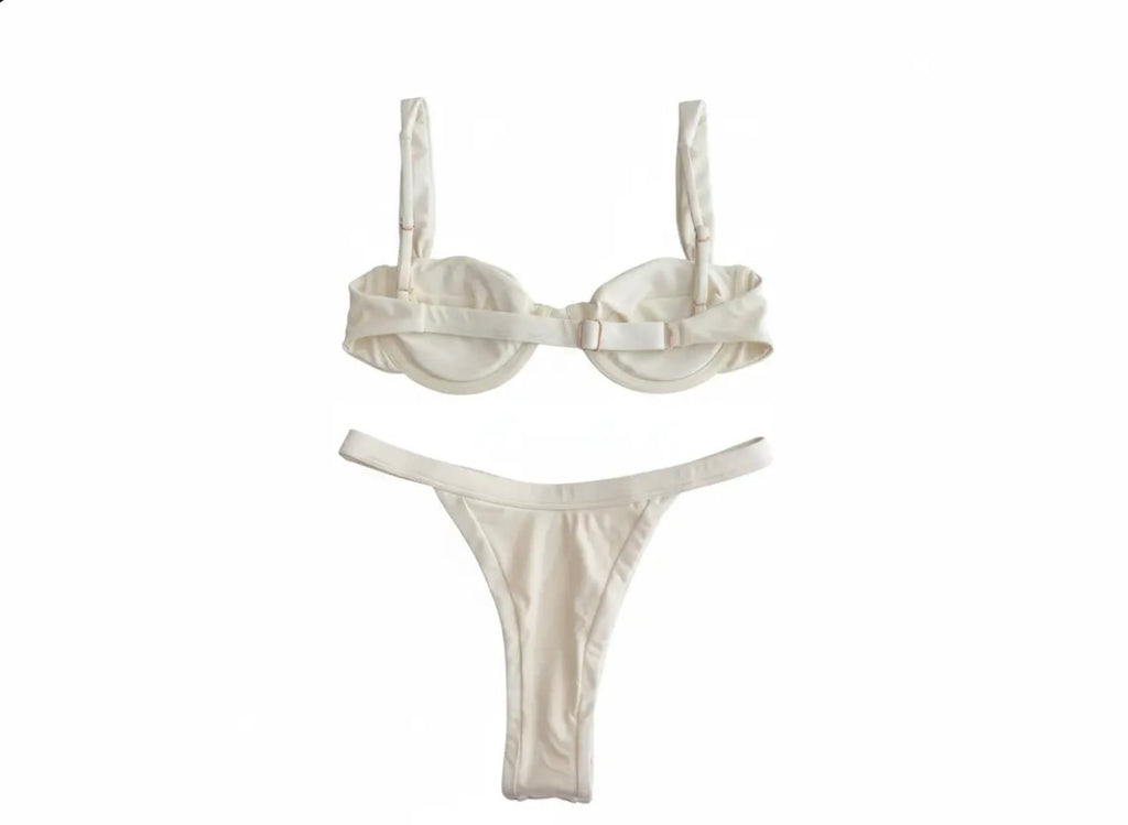 Pearl Two-toned Triangle Bikini Bottoms